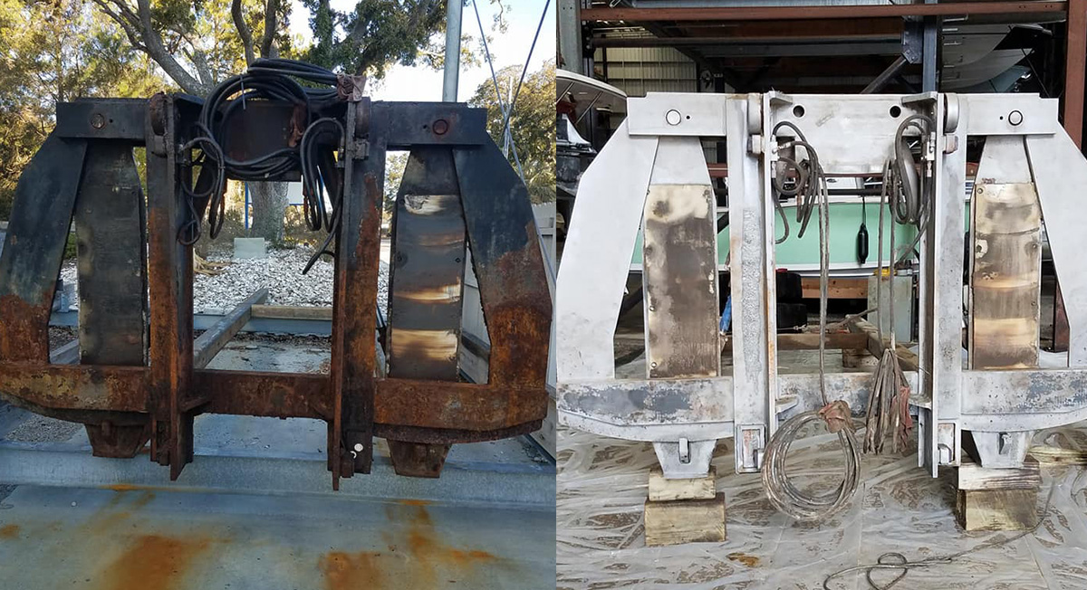 Be Blasted industrial dustless blasting project 6